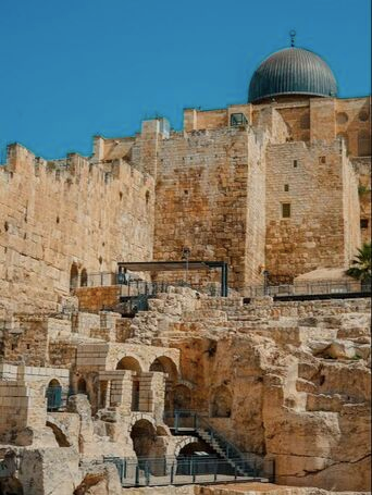 Archaeology in the old city of Jerusalem, Israel